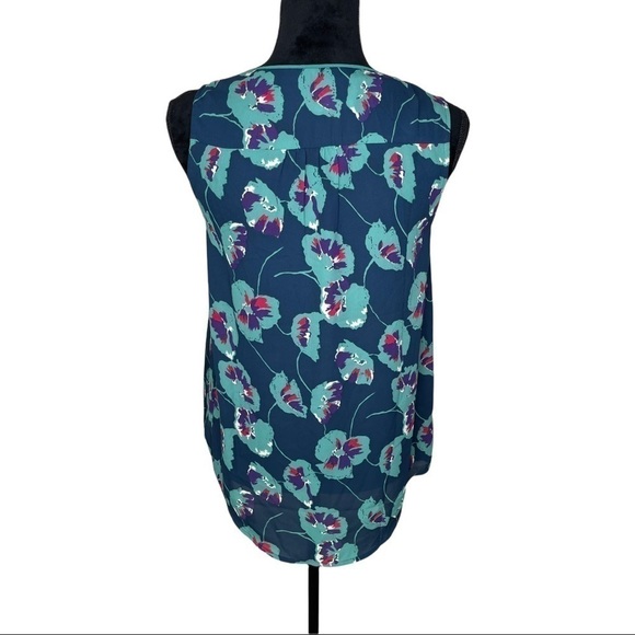 ModCloth Floral Tank Sleeveless Top V Neck Small - Picture 5 of 6